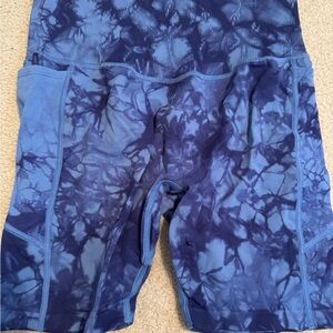 PINK Light Blue Tie-Dye Shorts